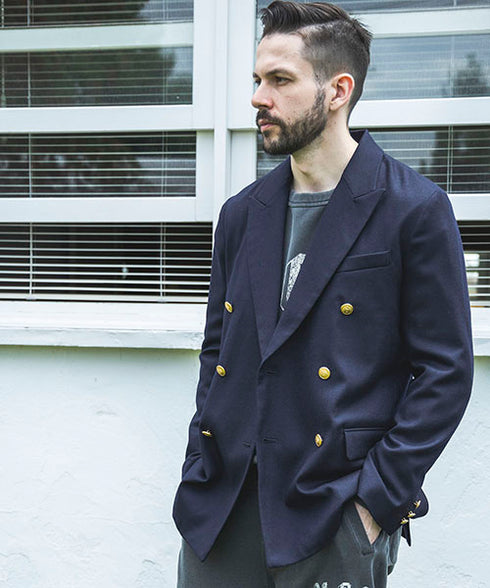 MR.OLIVE / PREMIUM WOOL SAXONY / BOUBLE BREASTED BLAZER ミスターオリーブ/プレミアムウールサキソニー / ダブルブレスト ブレザー
